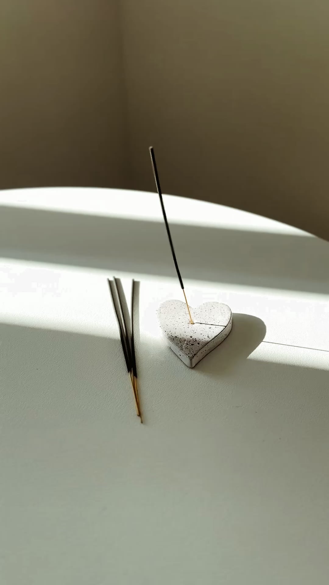 Cermic Incense Holder - Heart Shape